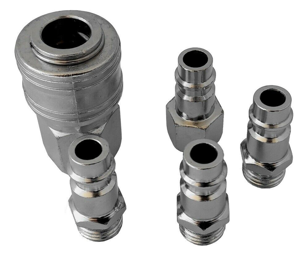 5 raccordo innesto rapido rubinetto aria compressa multi presa attacco 1/4"