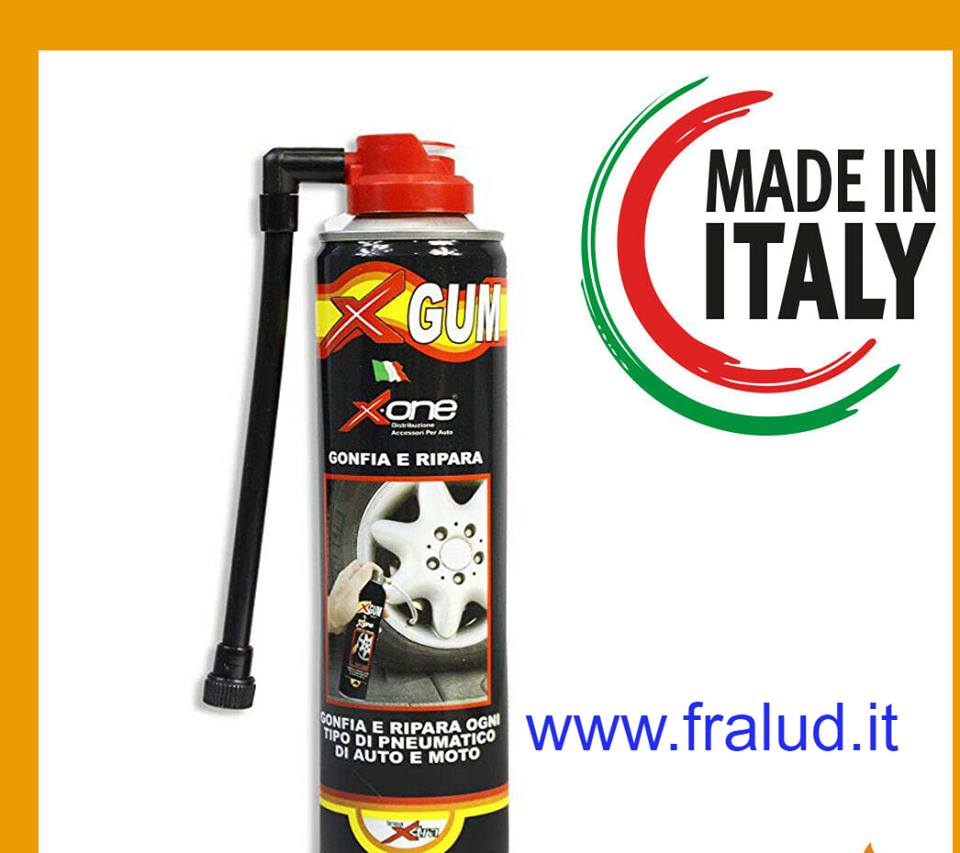 Bomboletta spray gonfia e ripara foratura gomme pneumatici di auto e moto