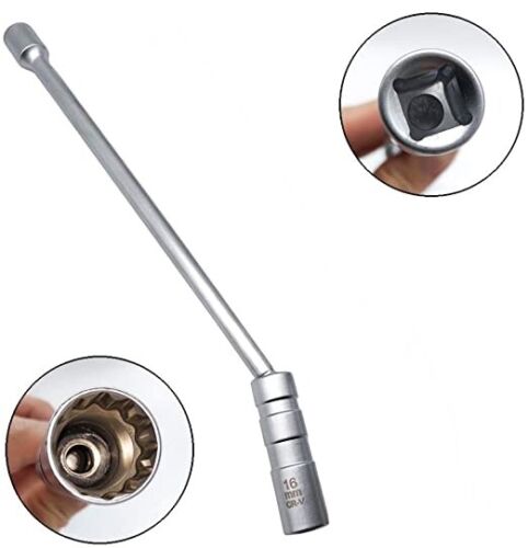 Chiave a bussola per candele candelette 14mm o 16 mm attacco 3/8" a snodo testa sferica