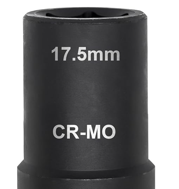 Chiave a bussola per dadi da 17,5 cr-mo, 1/2" per cerchioni in alluminio speciali per cambio ruota