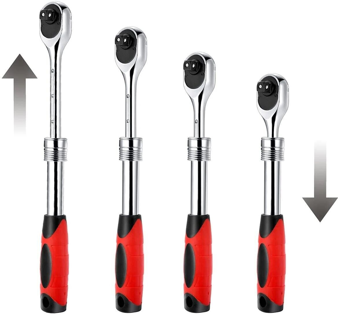 Chiave a cricchetto 1/2" telescopico reversibile manico allungabile