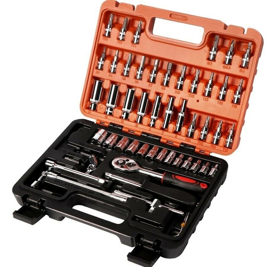 Chiavi a bussola con cricchetto 53 pezzi chrome vanadium in valigetta