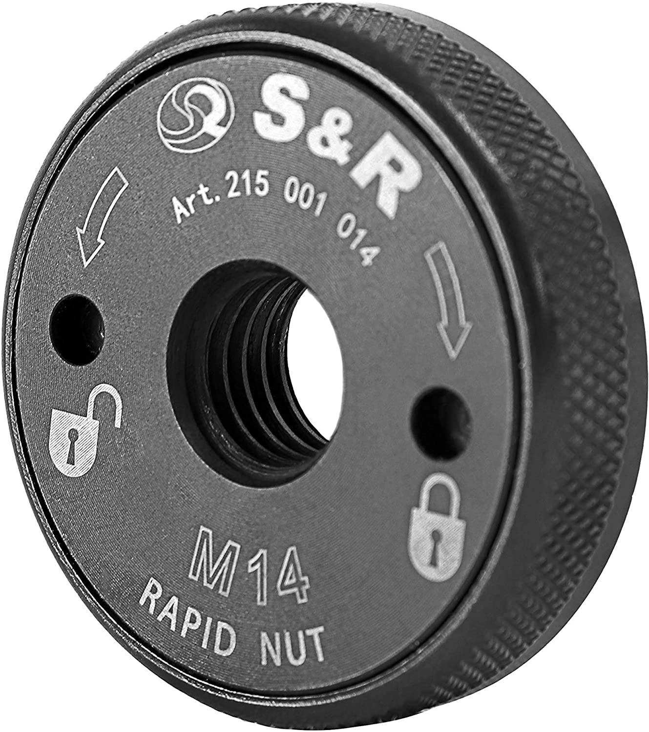 Dado serraggio rapido m 14 per smerigliatrice angolare di tutte le marche: aeg, black & decker, dewalt, fles, hitachi, metabo, makita