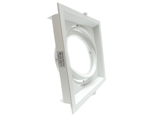 faretto incasso orientabile led portalampada ghiera rifinitura bianco