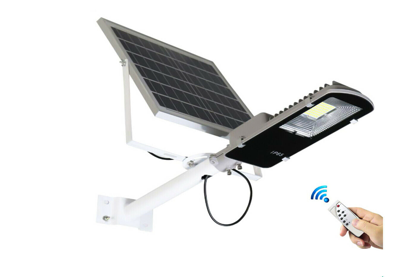 Faro led lampione stradale da 30w, 200 o 300w luce fredda con pannello solare e staffa esterno
