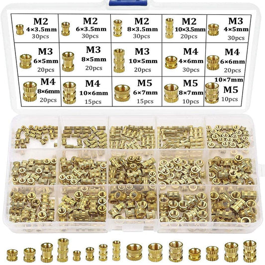 Inserti filettati 330 pezzi dadi esagonali dado zigrinato m2 m3 m4 m5.