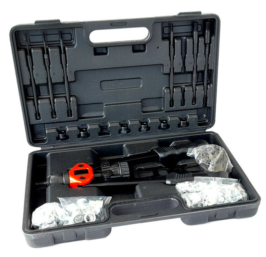 Kit 122 pz rivettatrice per inserti rivetti filettati m3 m4 m5 m6 m8 m10 m12