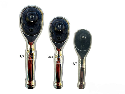Kit 3 mini chiave a cricchetto da 1/2 3/8 1/4 reversibile 72 denti cromo vanadio