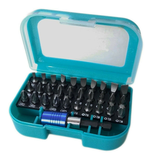 Kit 31 pz 30 inserti per avvitatore elettrico a batteria 1 adattatore prolung