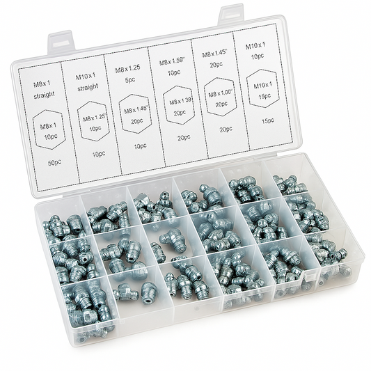 Kit completo di ingrassatori – 110 pezzi per lubrificazione precisa e affidabile