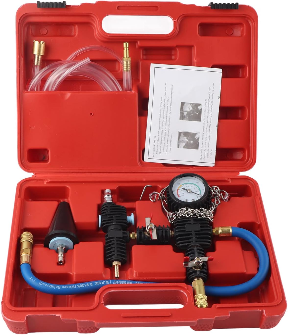 Kit di strumenti di spurgo e riempimento del vuoto, sistema di raffreddamento del radiatore dell'auto