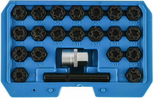 Kit rimozione perni bussole sicurezza ruote cerchi lega antifurto audi