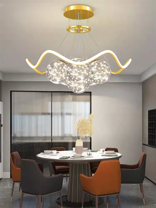 Lampadario a led in gipsofila 602