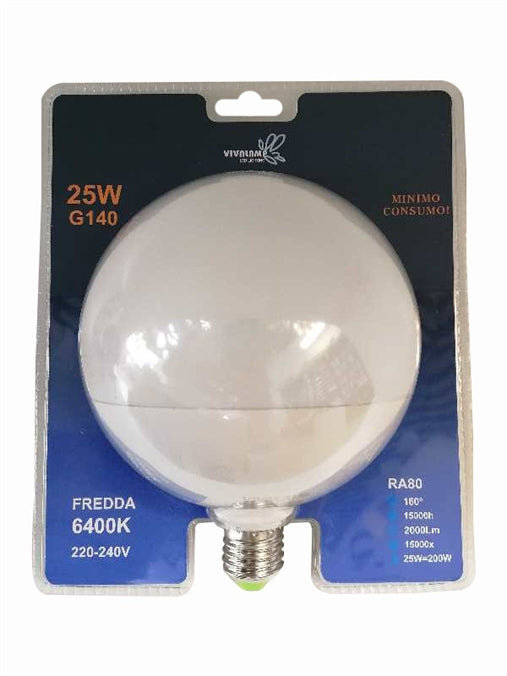 Lampadina a led e27 g140 25w