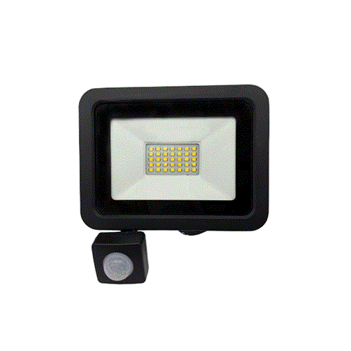 Mini faretto led da 10w -20w, 30w o 50w ultra slim con sensore movimento pir regolabile