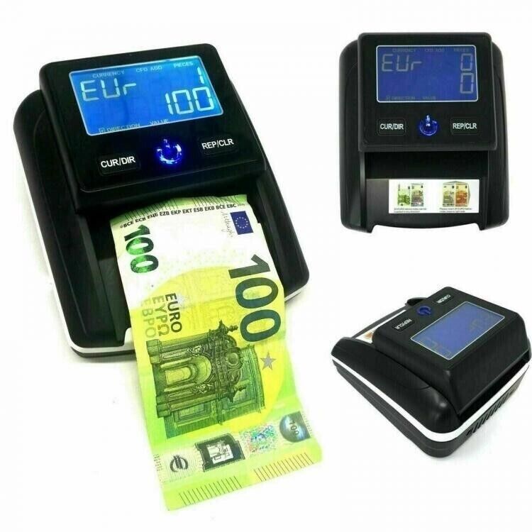 Mini rilevatore soldi moneydetector conta banconote soldi falsi rilevatore