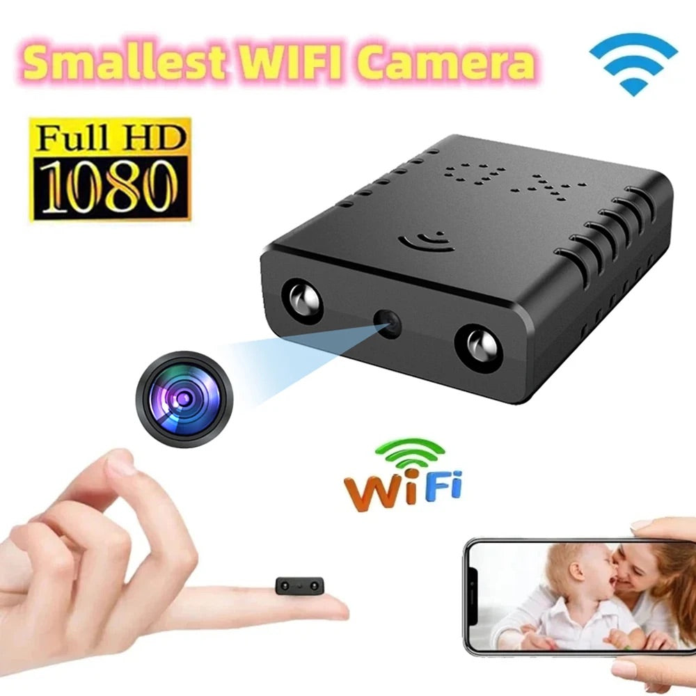 Mini telecamera wifi hd 1080p infrarossi con visione notturna ir-cut protezione di sicurezza motion detection