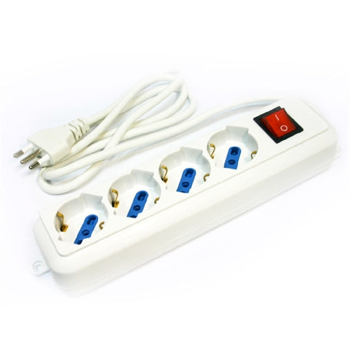 Multipresa ciabatta elettrica da 4, 5 o 6 posti schuko con interruttore