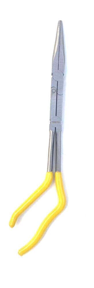Pinza becco becchi dritti lunghi doppio snodo lungo 35 cm 14" manico inclinata