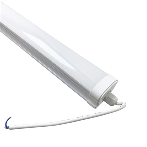 Plafoniera led 150cm 50w, 120cm 36w, 60cm 18w 220v bordo bianco alto ip65