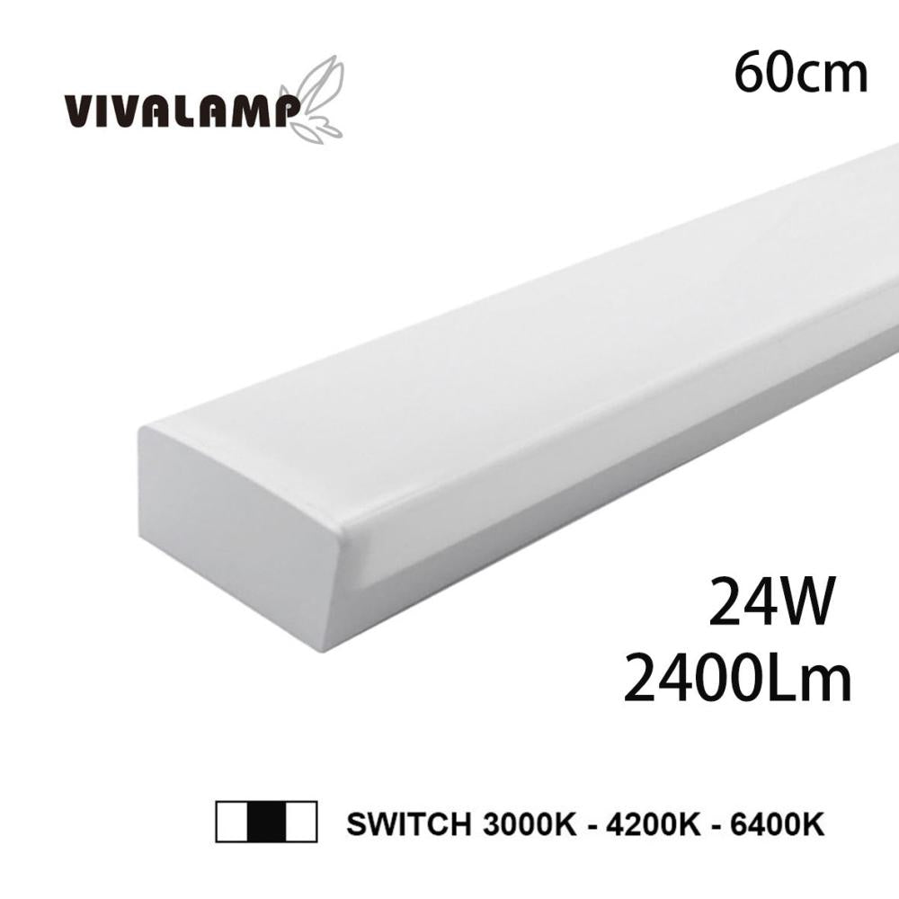 Plafoniera a led da 60 cm, 90 cm, 120cm o 150 cm bordo bianco