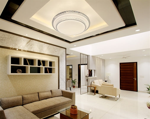 Plafoniera led da 24w 40cm design elegante, lampada a parete effetto stellato pl-24w