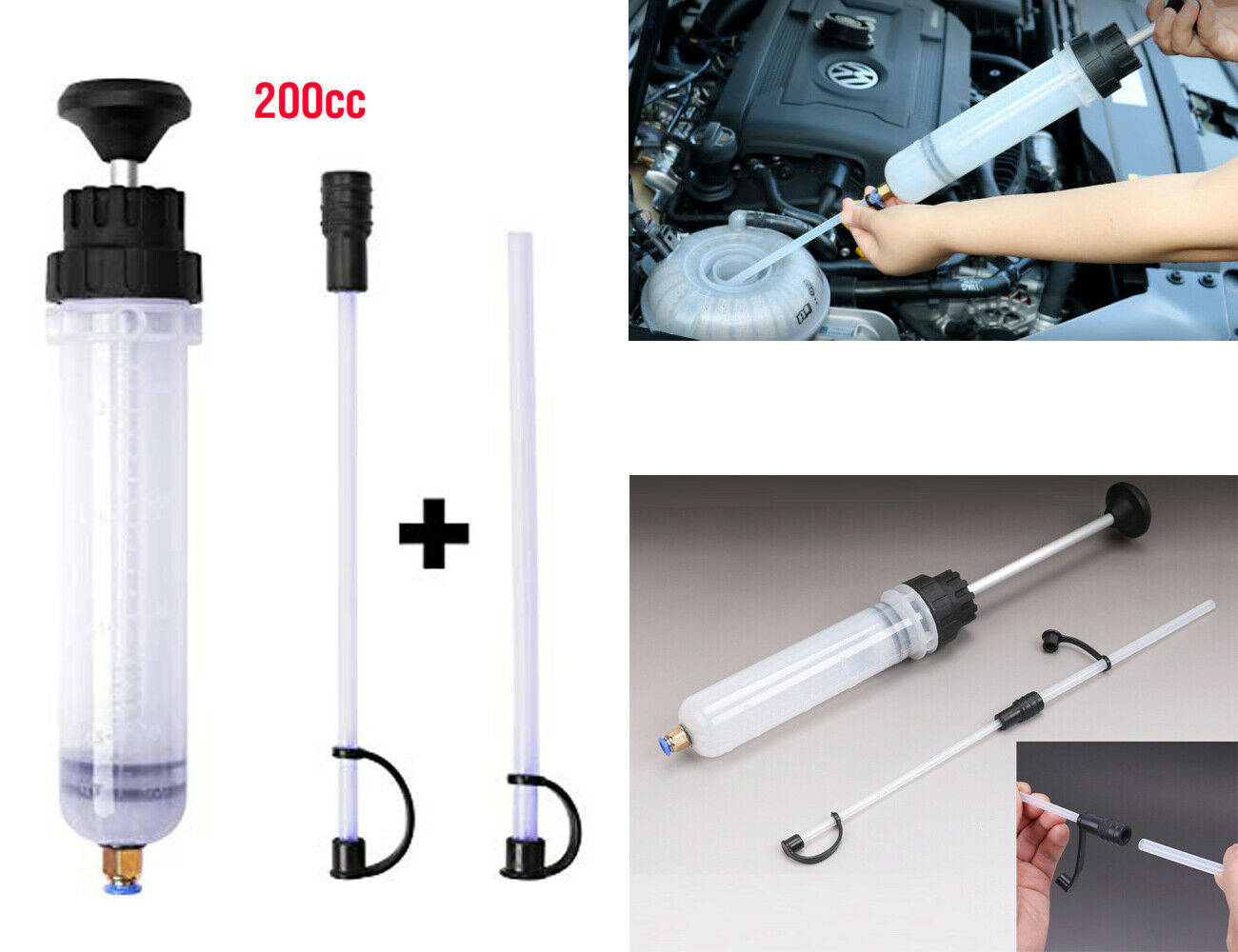 Pompa manuale per cambio olio pompa aspirazione liquidi audi vw seat 200cc 200ml