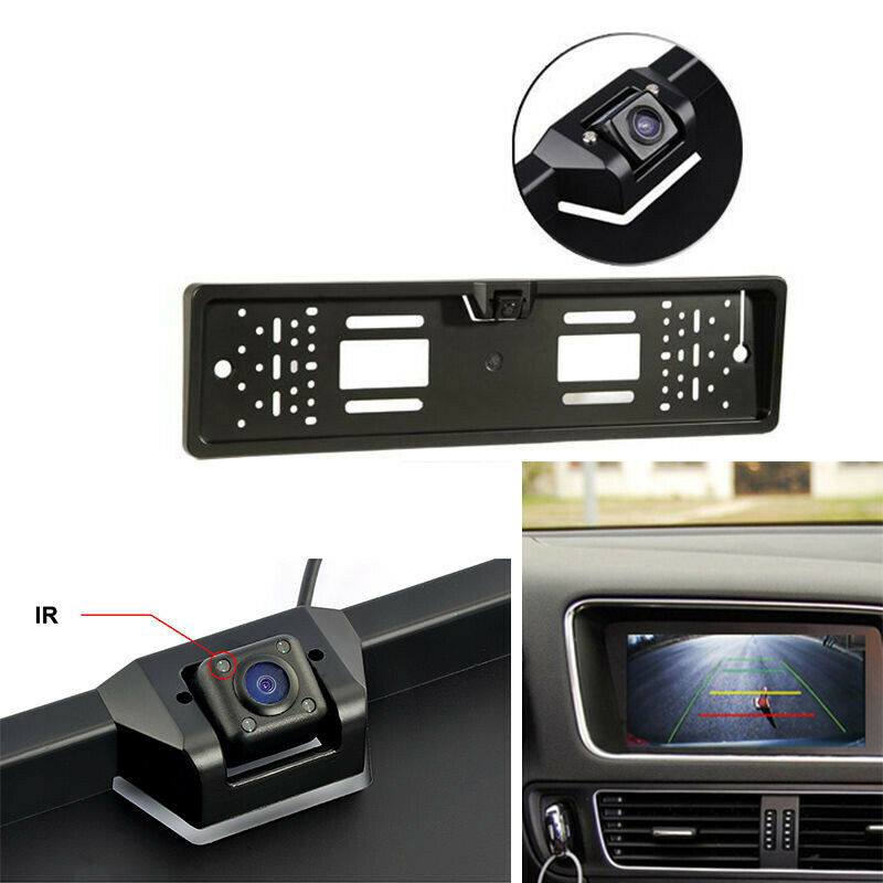 Portatarga con telecamera visione notturna a 4 led