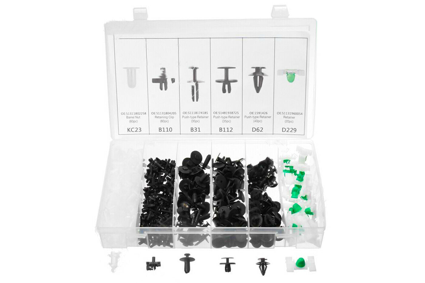 Set 290pz clip di fissaggio auto compatibili bmw ricambi plastica