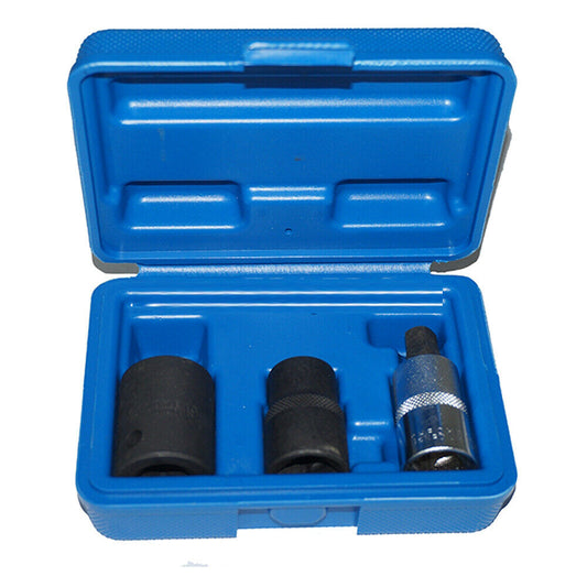 Set 3 pz bussole pentagonali rinforzate 3pz freni auto 1/2"