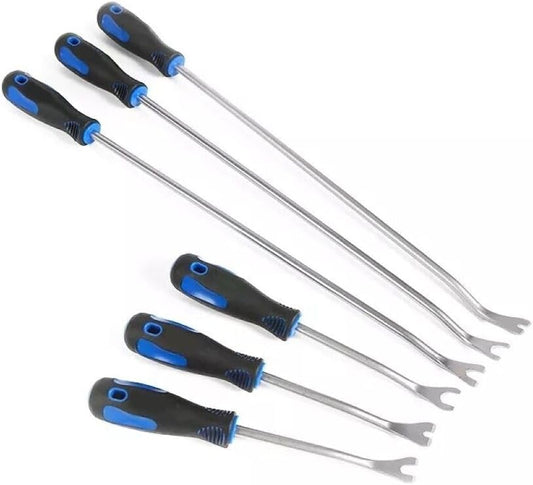 Set 6pz leva rimozione trim clip pannelli auto staccabottoni in acciaio