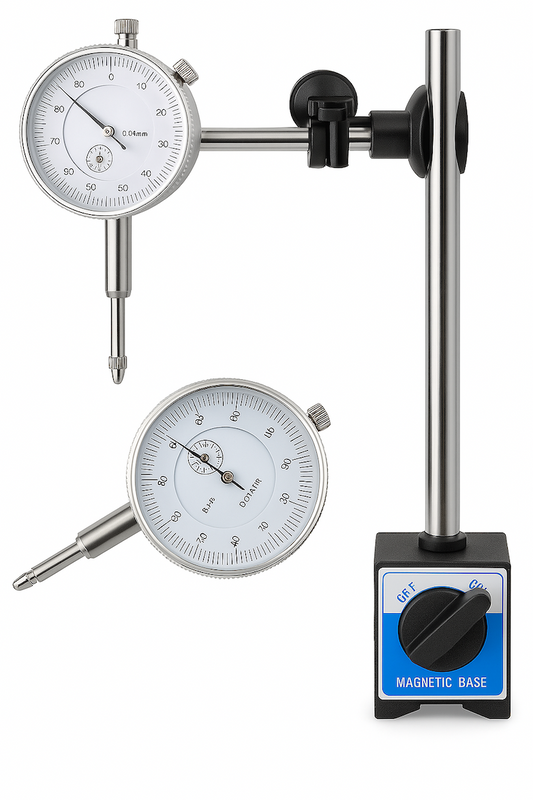 Set base magnetica snodabile + comparatore – massima stabilità e accuratezza per lavorazioni meccaniche