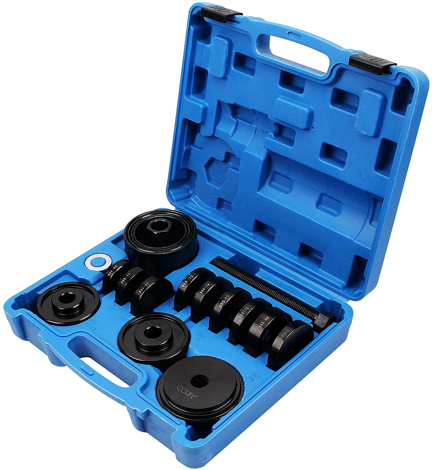 Set di strumenti estrattori per cuscinetto ruota boccole estrattori per attrezzi pressa 24 pezzi 55-88 mm