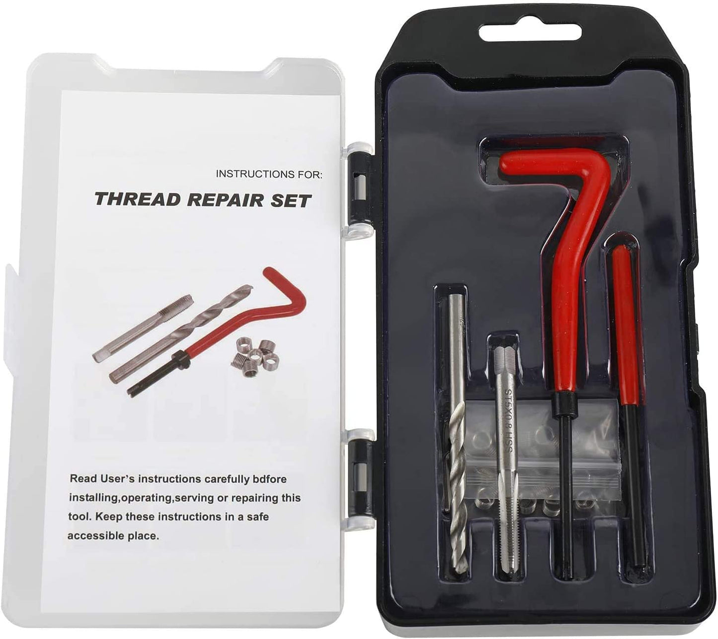 Set di riparazione filettatura m5 x 0,8 mm x 1d, 30 pezzi