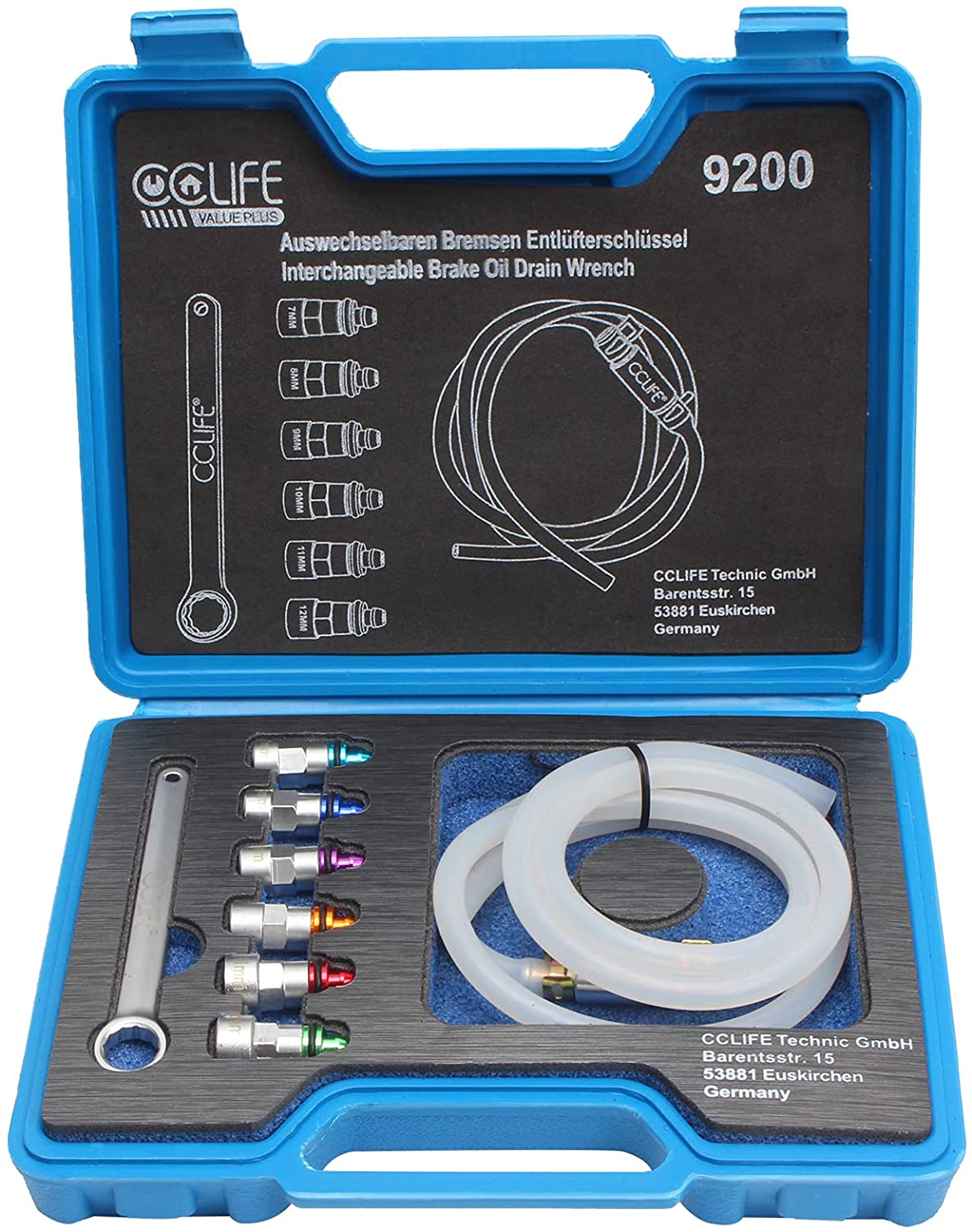 Kit 8 pezzi chiavi per spurgo freni 7-8 - 9-10 - 11-12mm