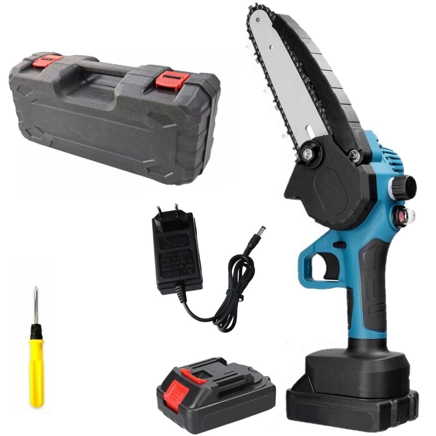 Kit potatura forbice + cesoia motosega 4" a batteria 26V + asta telescopica 240mm