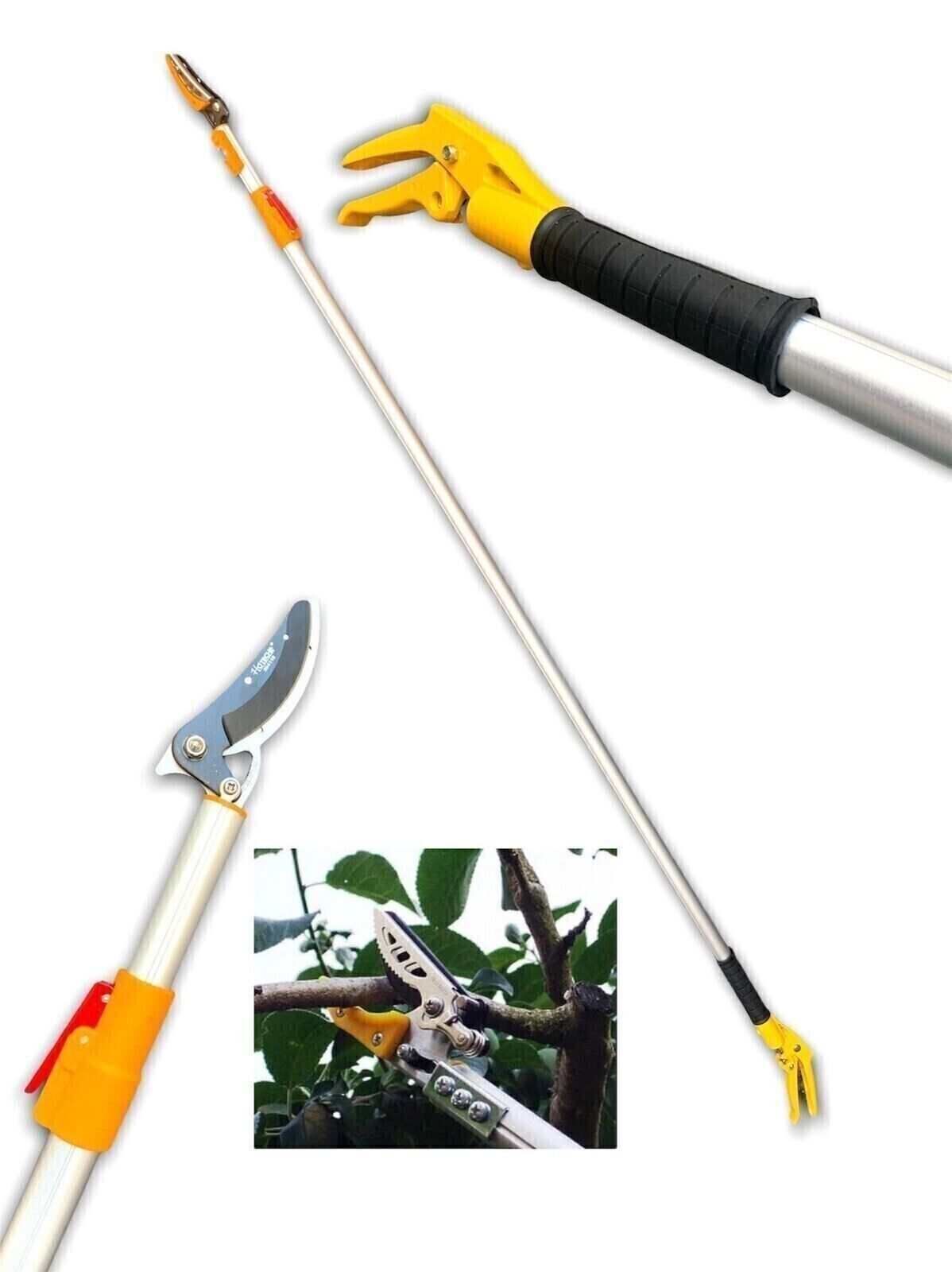 Forbice Telescopica 1 MT Raccogli Frutta Asta Bricolage Fai da Te Lavoro Campi