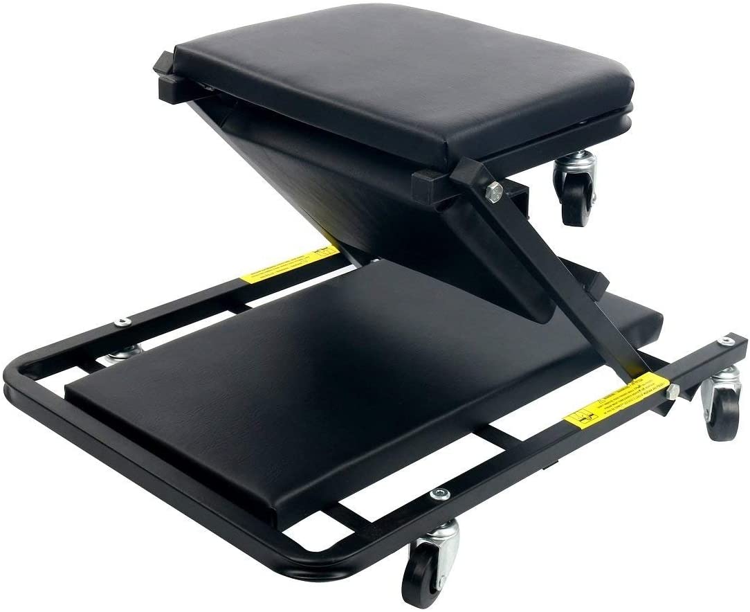 Sdraio pieghevole da officina, 2 in 1, salvaspazio, 40 cm