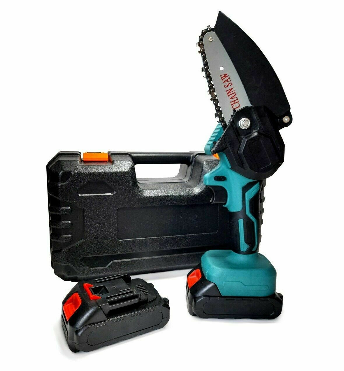 Mini Motosega Elettrica 4" + 2 Batterie + Valigetta