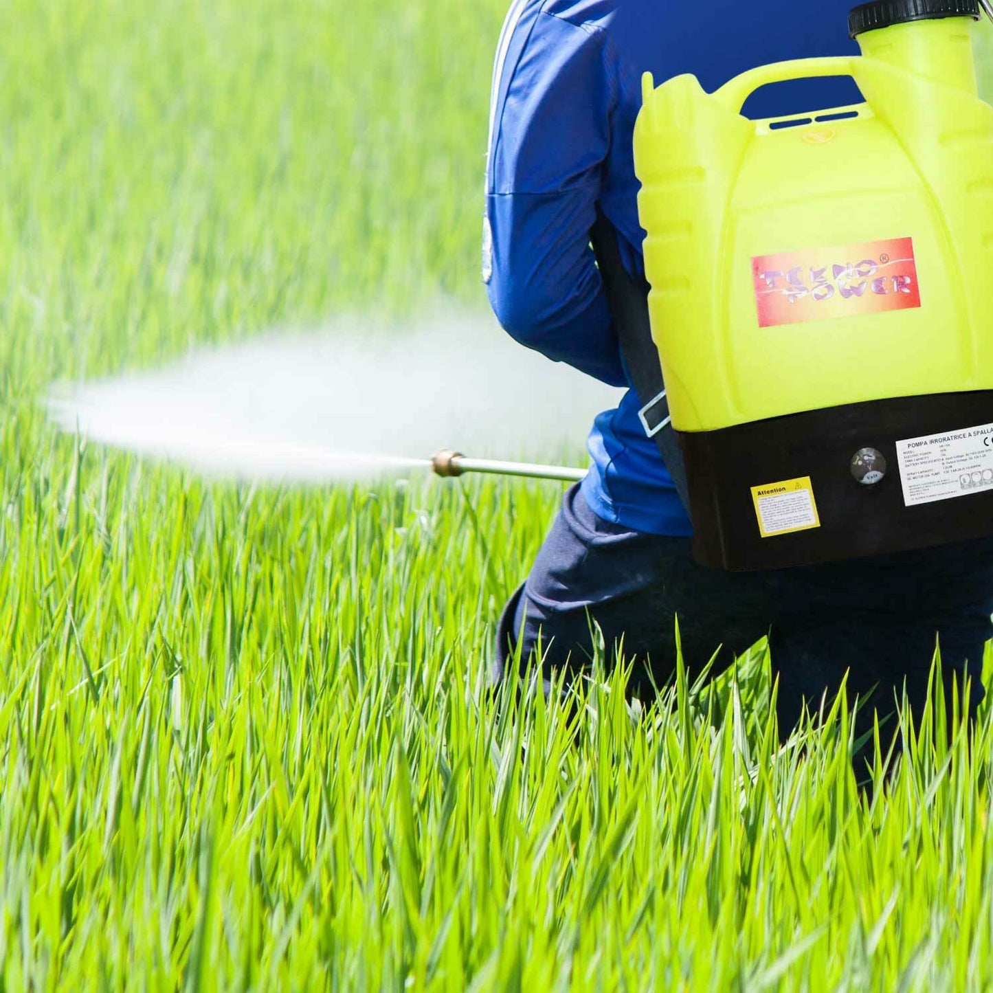 Pompa Irroratrice Diserbante a Spalla a Batteria e manuale doppia funzione