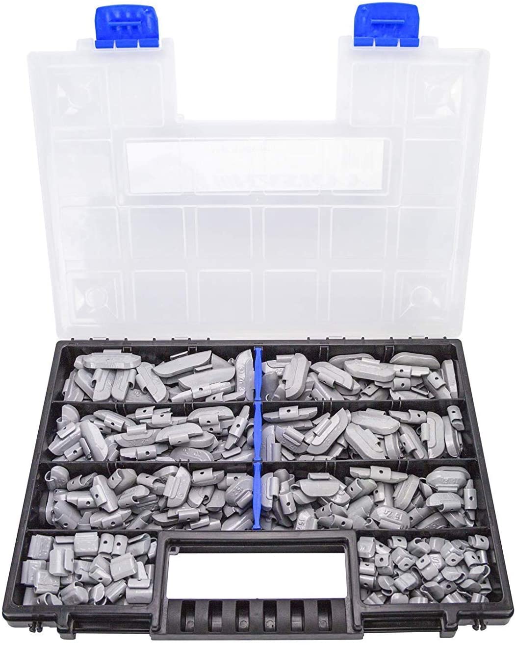 225 contrappesi assortiti da 5 a 30g per equilibratura ruote in ferro auto compreso l'organizzatore