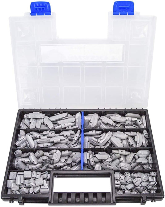 225 contrappesi assortiti da 5 a 30g per equilibratura ruote in ferro auto compreso l'organizzatore