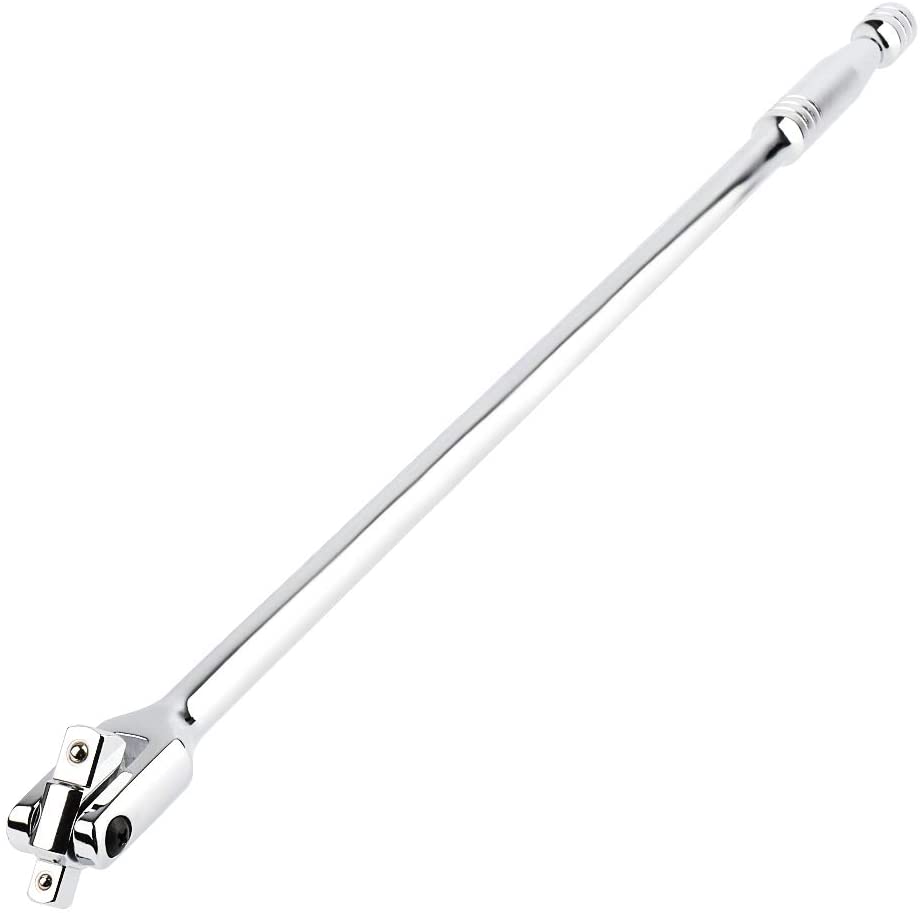 24"/60cm chiave a bussola manico articolato con doppia testa flessibile rotante da 1/2"/1.27cm e 3/8". 86cm