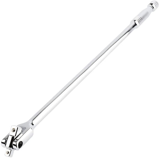 24"/60cm chiave a bussola manico articolato con doppia testa flessibile rotante da 1/2"/1.27cm e 3/8". 86cm