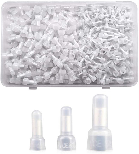 300 pezzi connettori a estremità chiusa, kit terminale con cappuccio a crimpare per filo chiuso, nylon, 3 modelli, 22-16/16-14/12-10 awg
