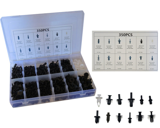 350 pz plastica trim clip rivetti clip kit freni spinta auto bagagliaio paraurti