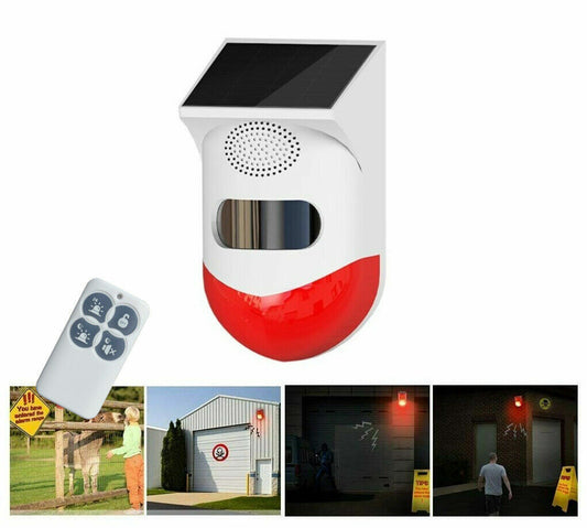 Allarme antifurto solare sensore movimento 120db con telecomando sirena