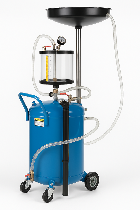 Aspiratore recuperatore pneumatico olio motore esausto capacità 80 litri