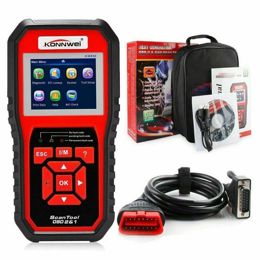 auto diagnostica scanner diagnosi elettronica 2 in 1 konnwei kw850 obd obdii in lingua italiana