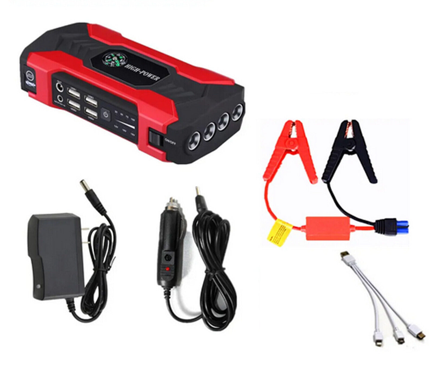 Avviatore emergenza auto batteria jump starter booster caricabatterie 15000mah
